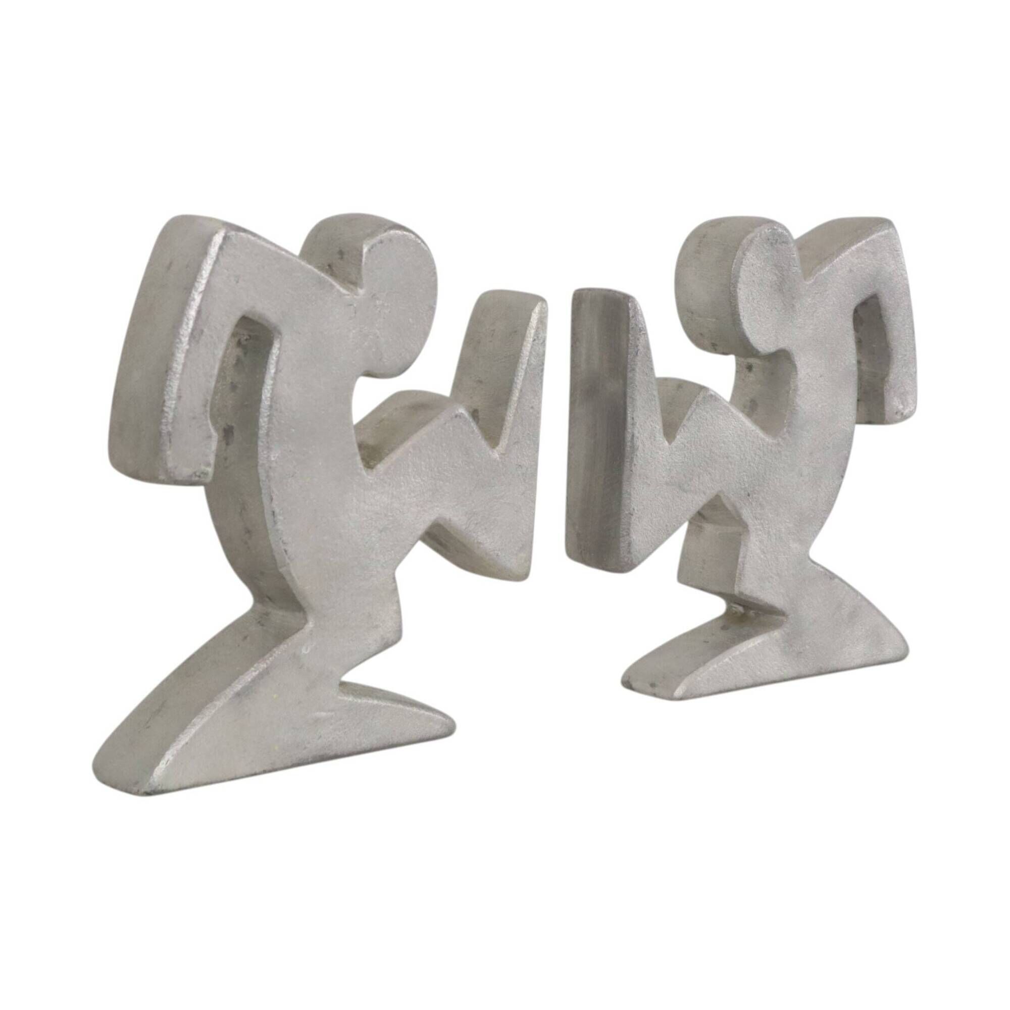 Designer Metal Bookends – La Linea (Osvaldo Cavandoli)