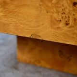 Table basse en loupe d'orme Alveo par Willy Rizzo pour Mario Sabot, 1972