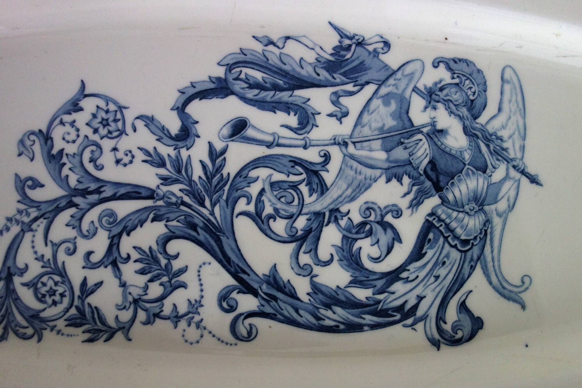 Large Terre de Fer Clairefontaine Renaissance 19th Century Platter