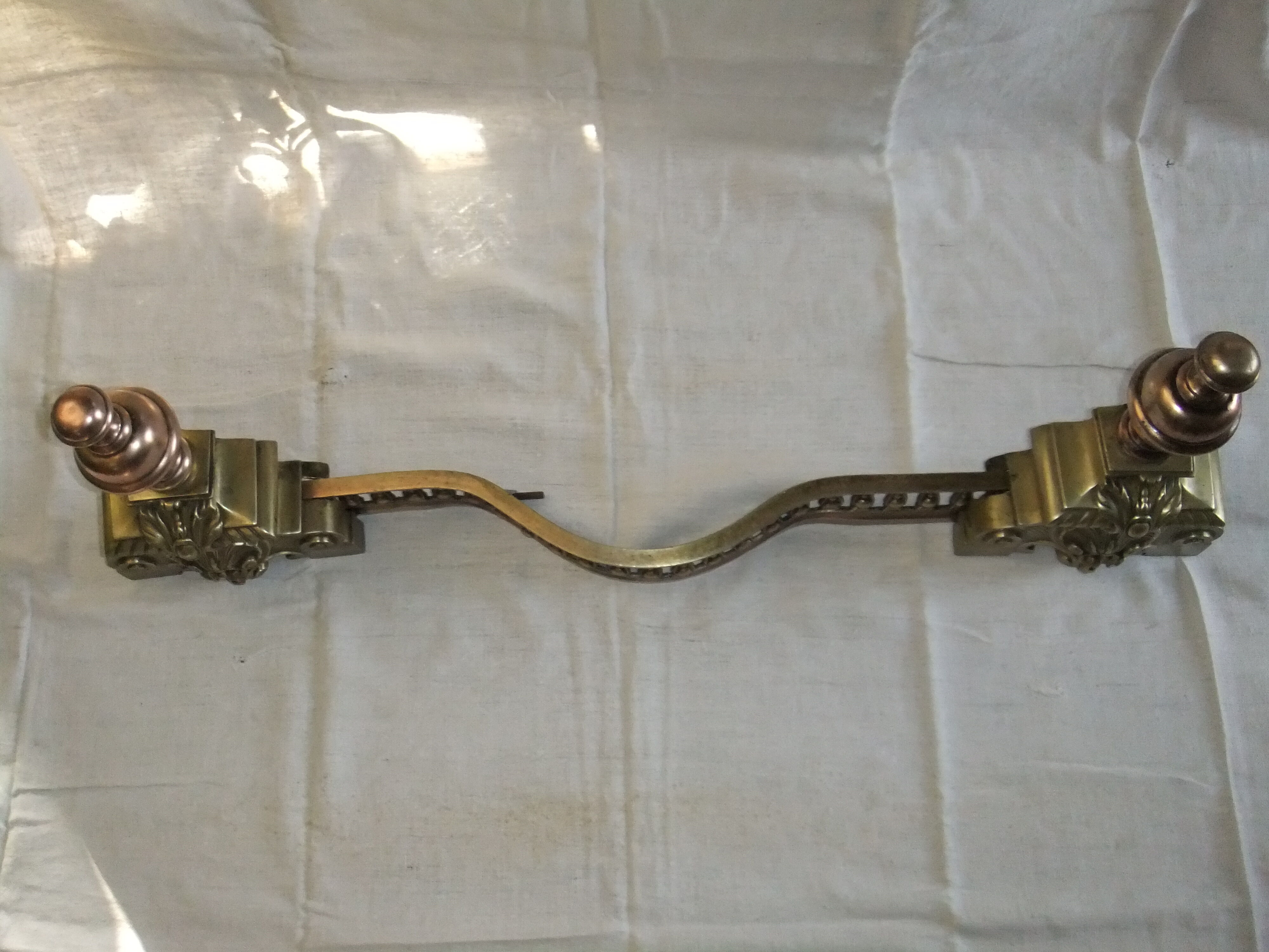 Bronze fireplace bar XIX Front trim Fireplace accessory Louis XV