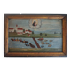 Ex Voto Vierge à l'enfant huile sur bois dans cadre