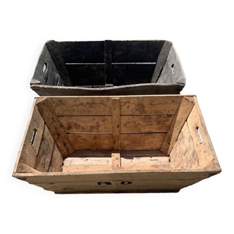 Old wooden harvest crate