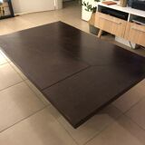 Table basse designer Paul Michel bois noyer