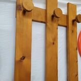 Pine coat rack, 70s.