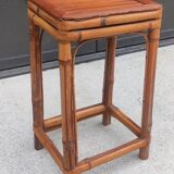 Vintage bamboo plant stand stool