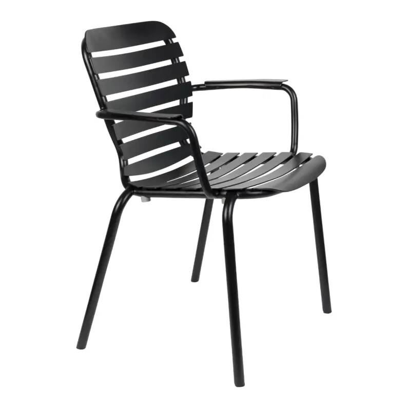 Black aluminium garden chair