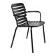 Black aluminium garden chair