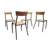 4 vintage Stella school chairs