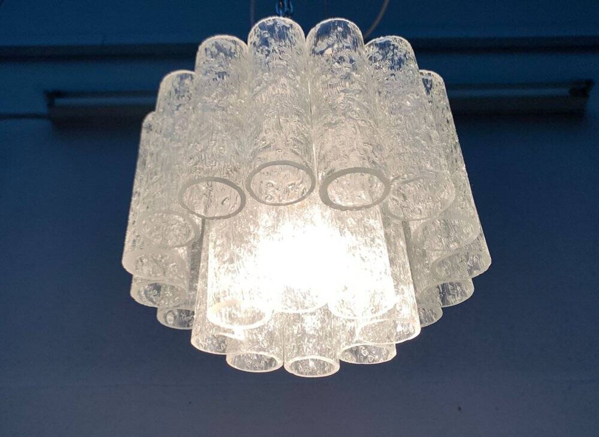 Lampe Plafonnier en Verre Allemande du Milieu du Siècle par Doria Leuchten, années 1960