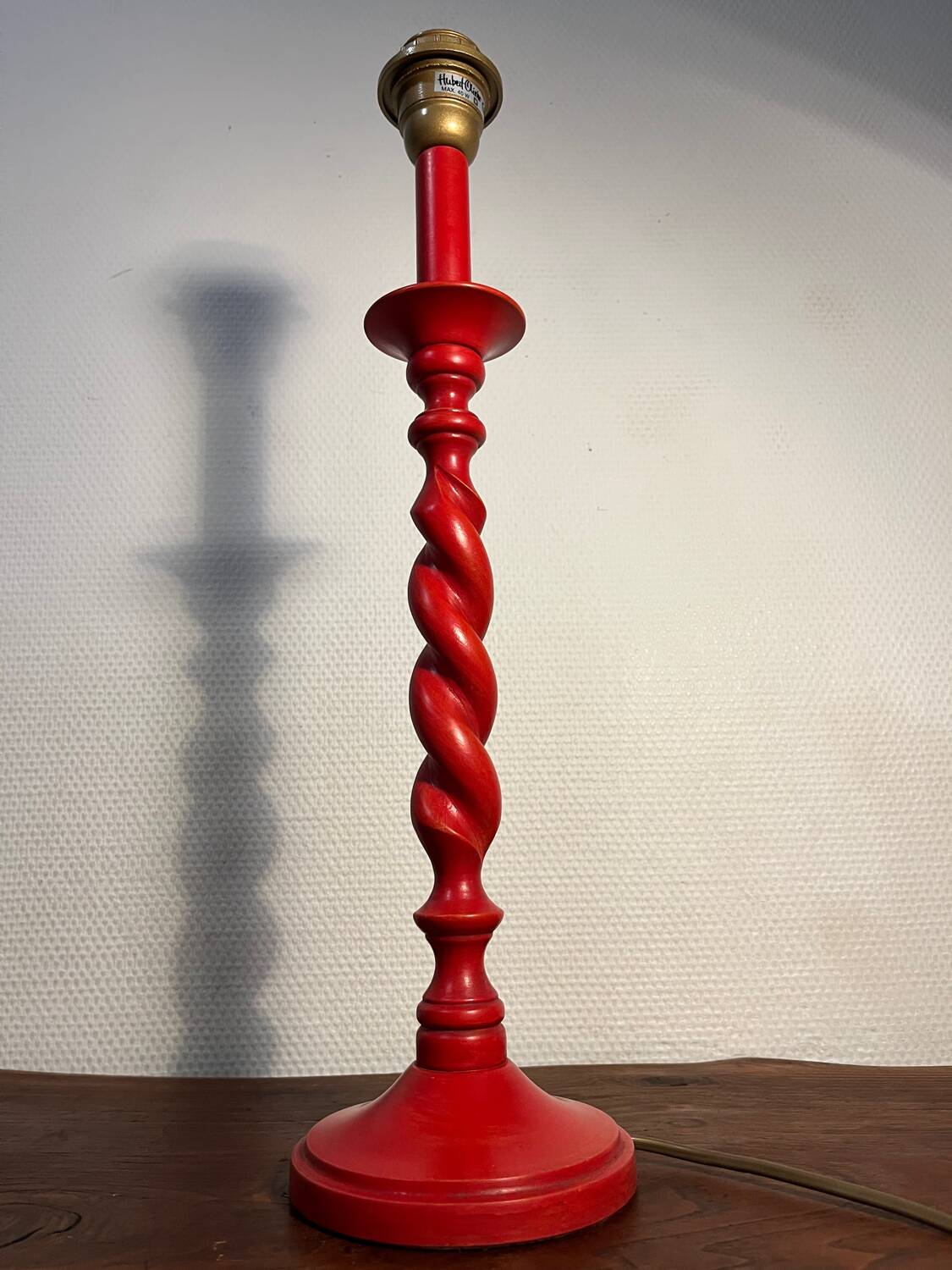 Hubert Olivier turned wooden lamp base