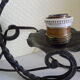 Real wrought iron wall sconce assembled and uns welded, porcelain and brass sleeves -1930/40