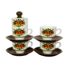 Set of 4 cups - sub-cups - porcelain sugar pot Mitterteich Bavaria
