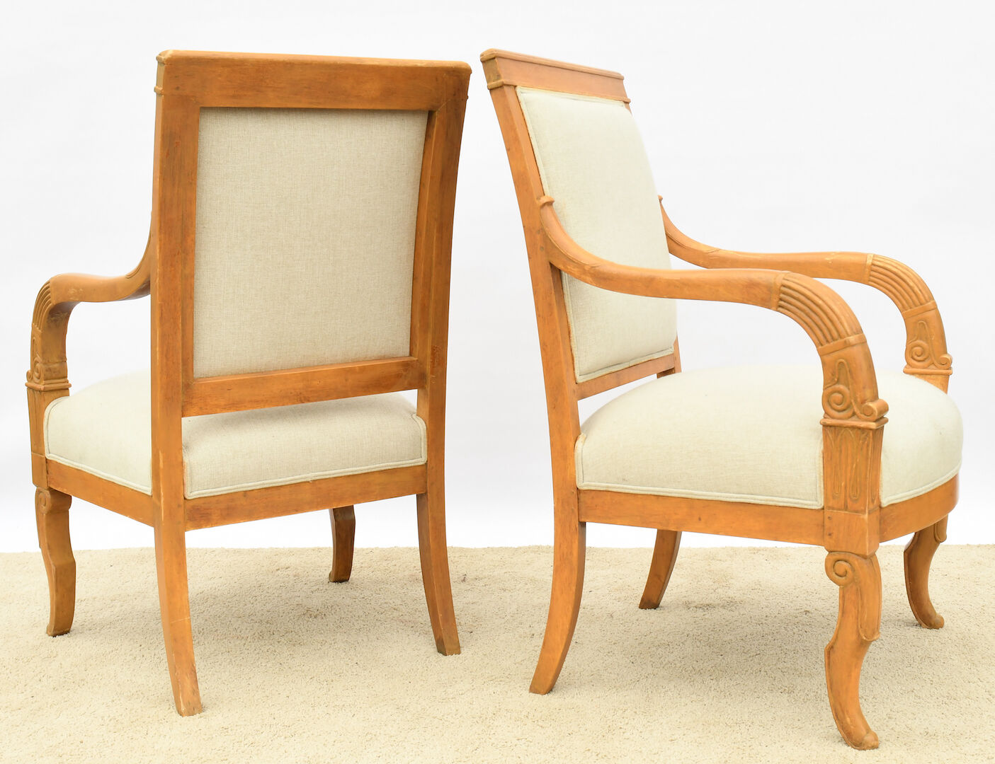 Pair of Restoration style armchairs