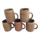 5 stoneware mugs