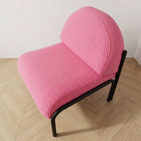 Fauteuil Souvignet rose restauré
