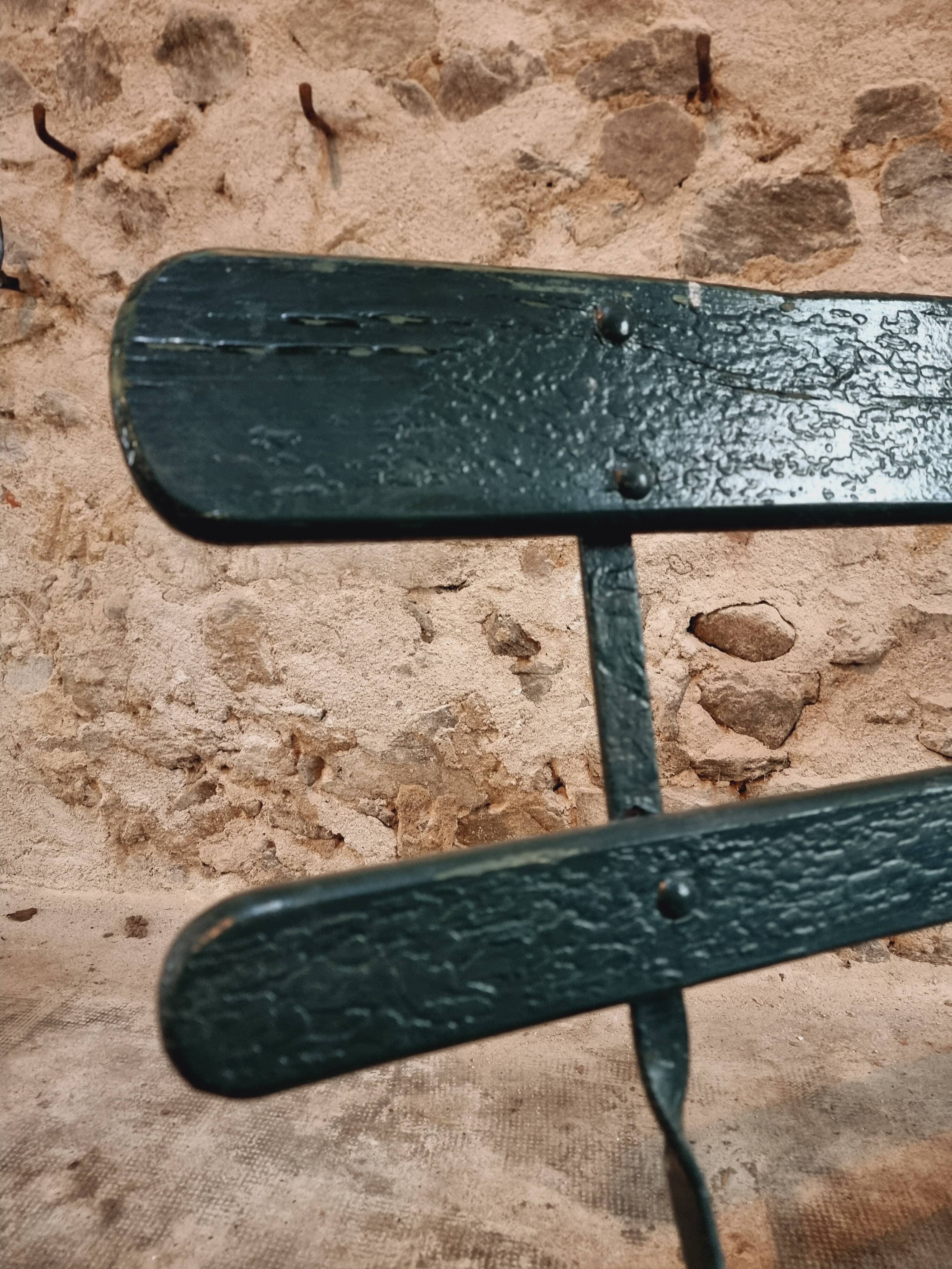 Antique folding garden bench – France – 1930s