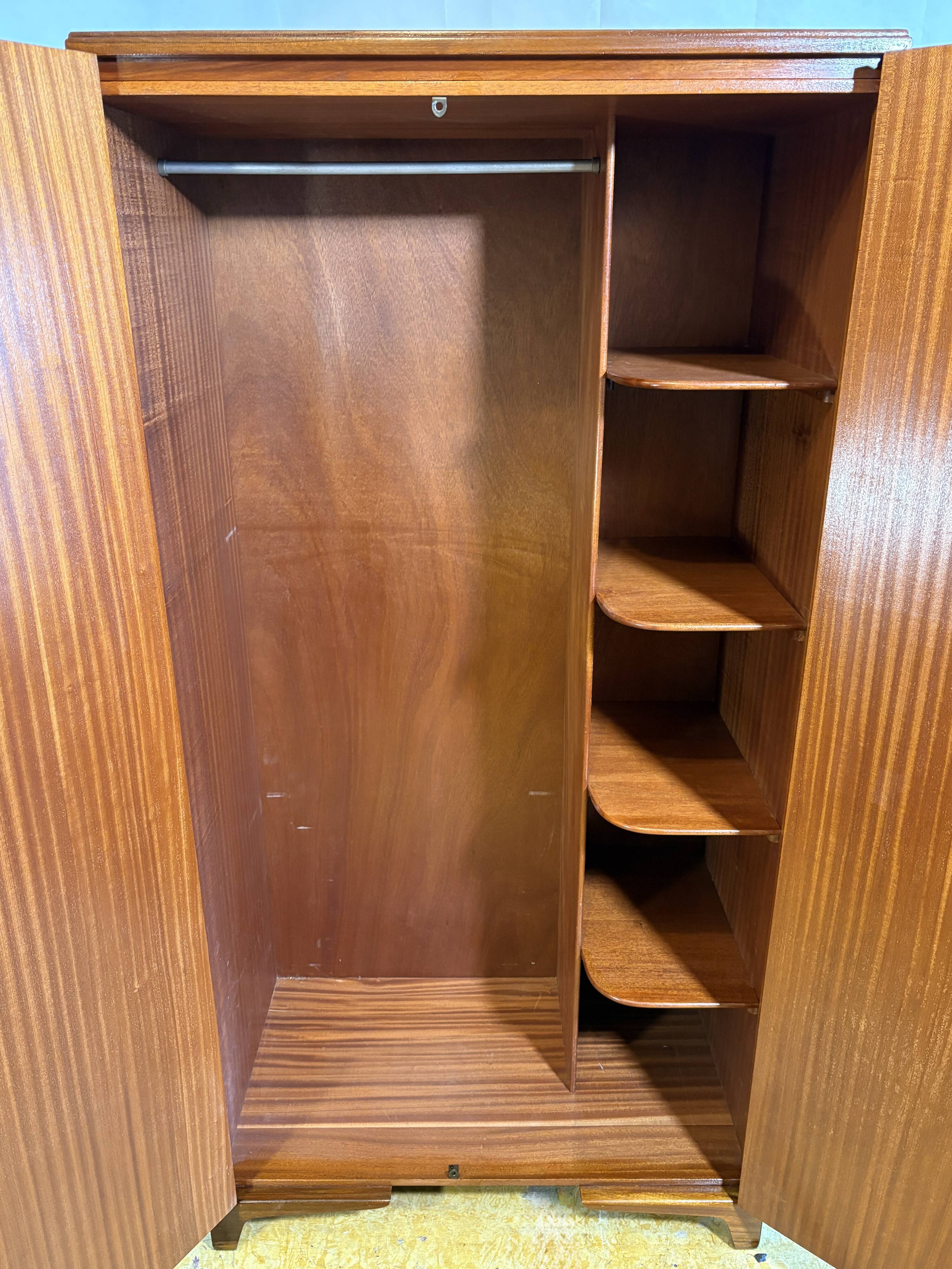 Mid Century Retro Teak Wardrobe by McIntosh 1960 English Designer