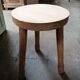 Solid wood stool round legs Aéro-gummed dp 0523081