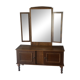 Coiffeuse vintage à miroir triptyque, années 1950