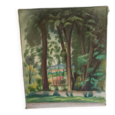 Henri Vergé-Sarrat (1880-1966) – Huile sur toile "Noisy-le-Grand – Le Parc