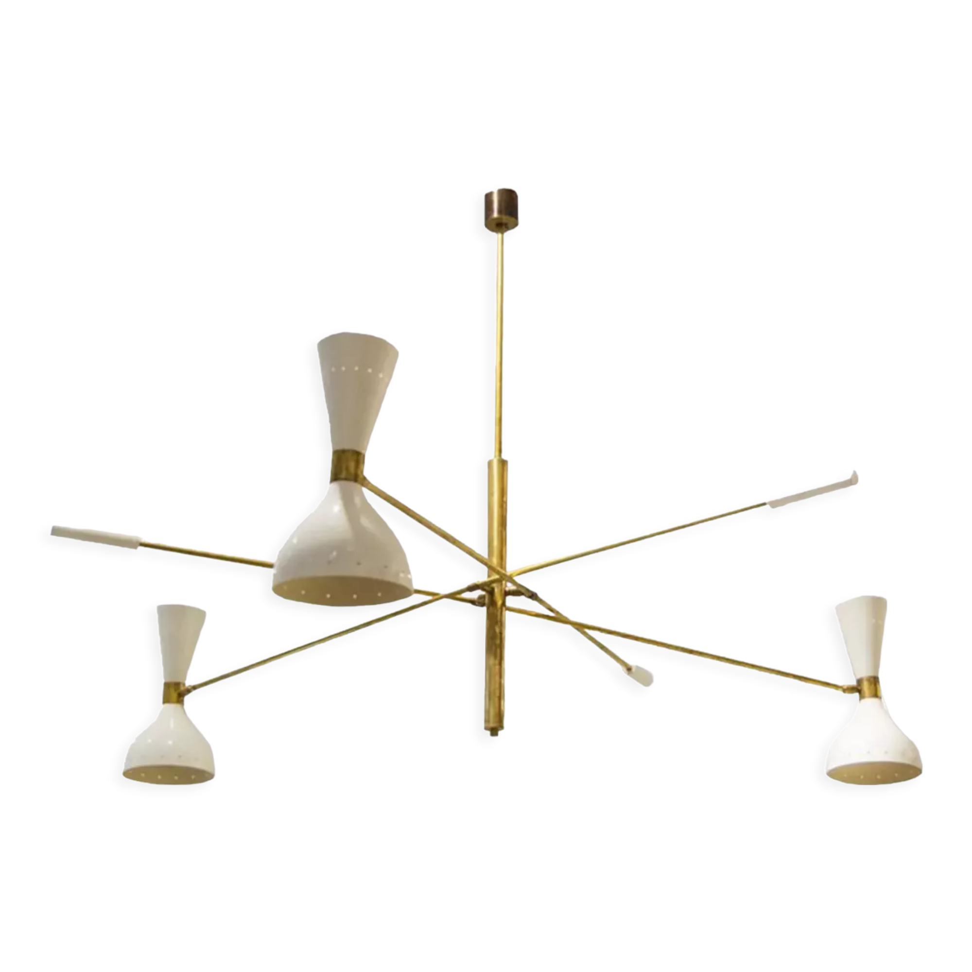 Moonlight 3-arm white pendulum chandelier