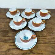 Set of 6 cups + saucers Villeroy and Boch Chekiang