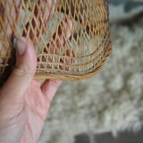 Braided raffia lampshade - Vintage authentic 70s
