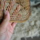 Braided raffia lampshade - Vintage authentic 70s