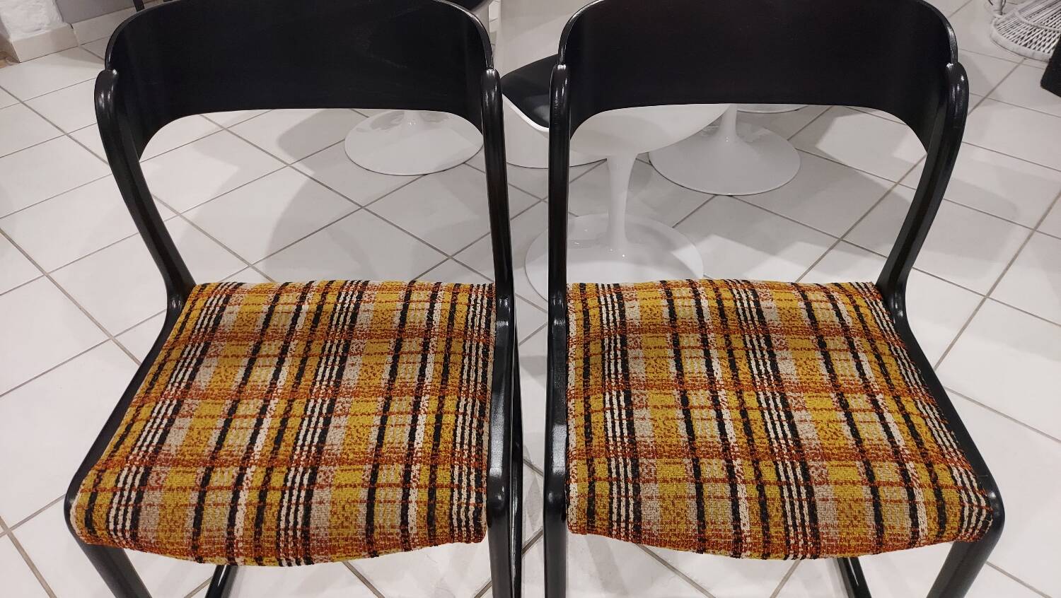 Pair of Baumann Sleigh model chairs, 1970