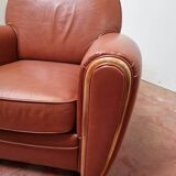 Leather club chair