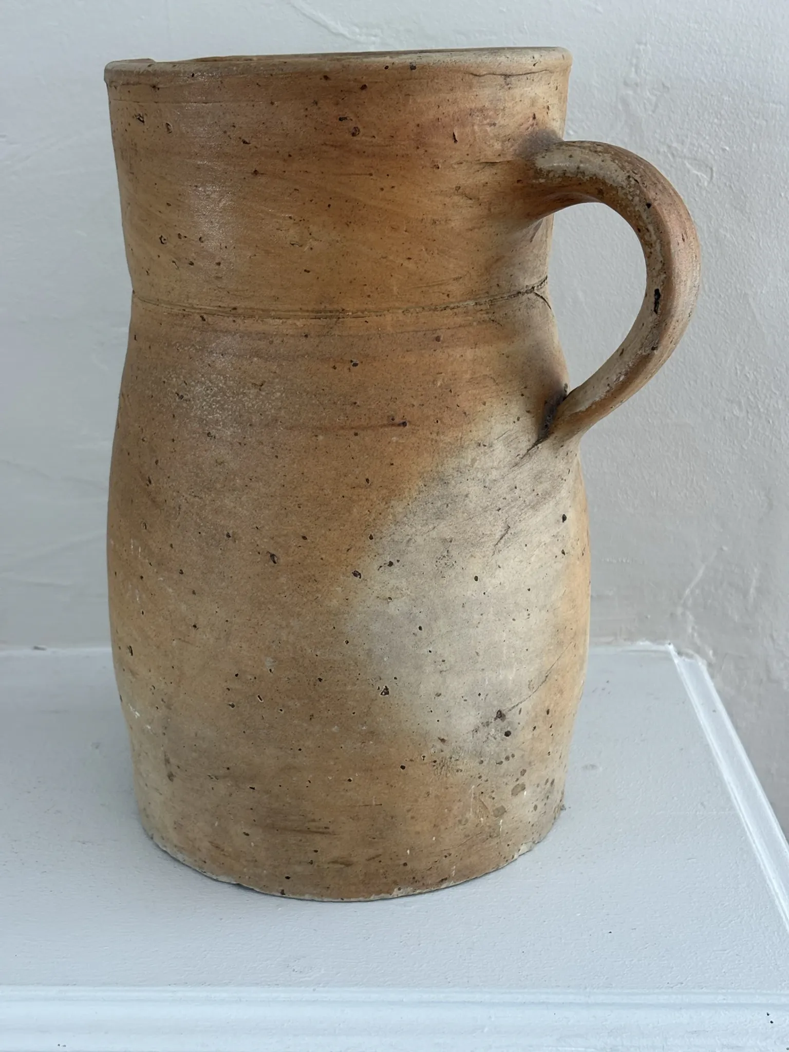 Old stoneware pitcher