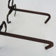 Old pair of chenets, fire dog in bronze and French neoclassical cast iron