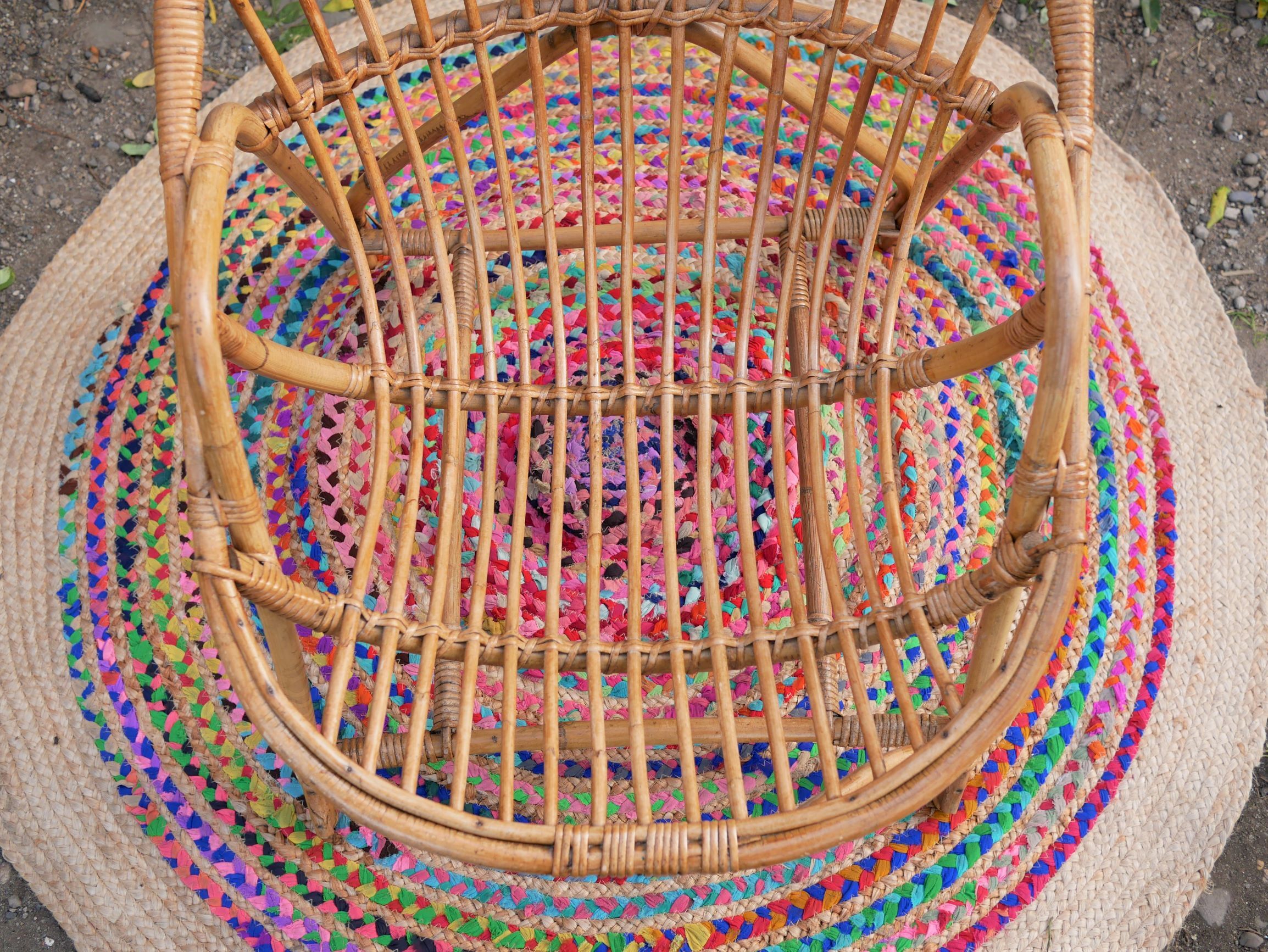 "Shell" vintage armchair rattan