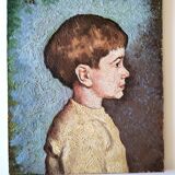 Portrait of a boy – oil on canvas – signed "vax", 1952