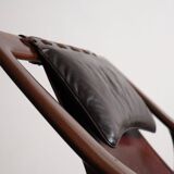 Liceu de Artes e Oficios rocking chair with ottoman, Brazil 1960s