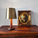 Vintage wooden lamp 1950/60 brutalist design