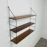 Etagère string, teck et métal, années 60