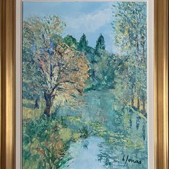 "River Bouzanne at the Christian bridge" by H Jonas