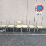 6 Roche Bobois steel chairs