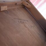 Vanity unit and its swivel armchair, Scandinavian furniture, desk, console, 50s