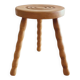 Small tripod/ bedside table/ renovated vintage stool, turned wood, year