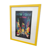 Affiche New York Fly TWA encadrée