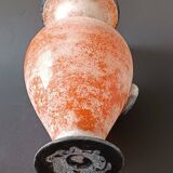 Vase amphore en pâte de verre scavo