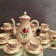 Gien tiled coffee set décor Lorraine Coffee maker cups milk jug