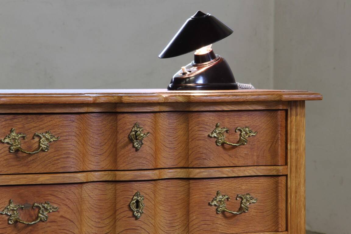 Vintage 1960s Danish Brutalist light oak dresser Kjærnulf & French style