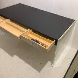 Mid-Century Modern Desk by Poul Nørreklit For Georg Petersens Møbelfabrik, Wood and Plexiglass, 1970