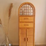 Vintage rattan wardrobe