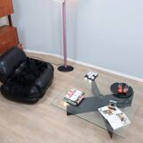 Large 1980s coffee table custom design by Helg & Albini Studio