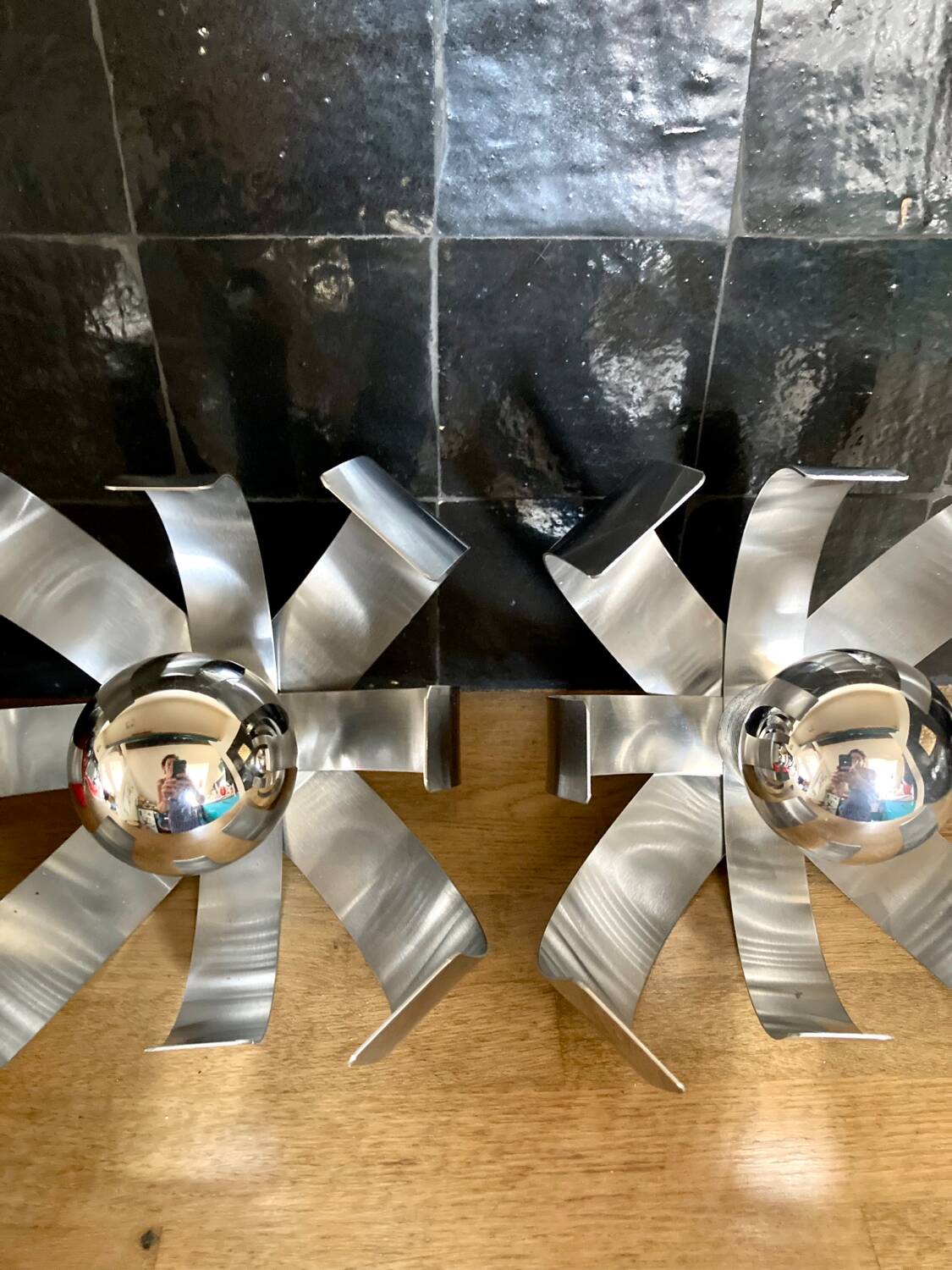 Pair of Space Age wall lights