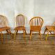 Série de 4 chaises en pin 1970